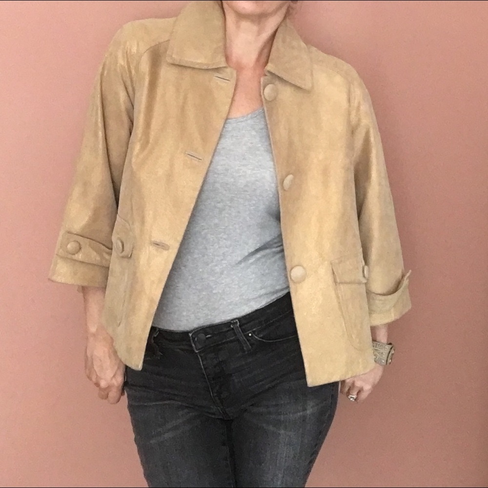 Saguaro Brushed Gold Leather Jacket 4